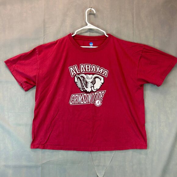NCAA Alabama Crimson Tide T-Shirt Men’s Size 2XL Red Graphic Short Sleeve Casual - Picture 1 of 6